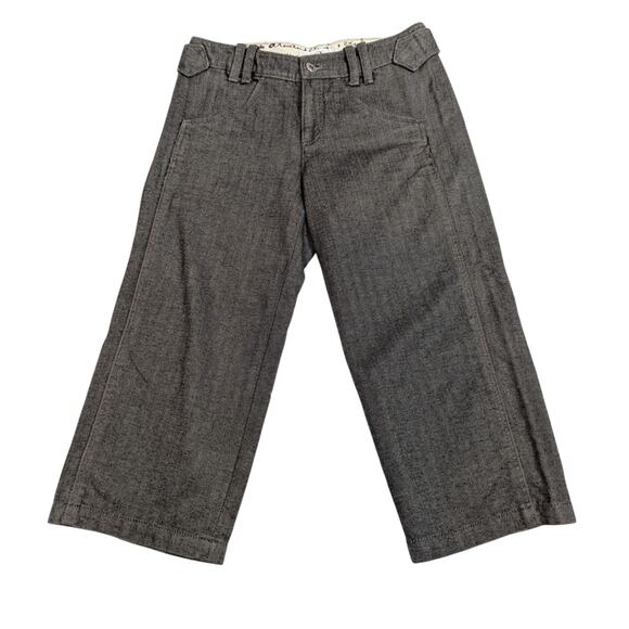 Y2K Armani Exchange Cotton Twill Cropped Pants Gray Size 2 - Picture 1 of 10
